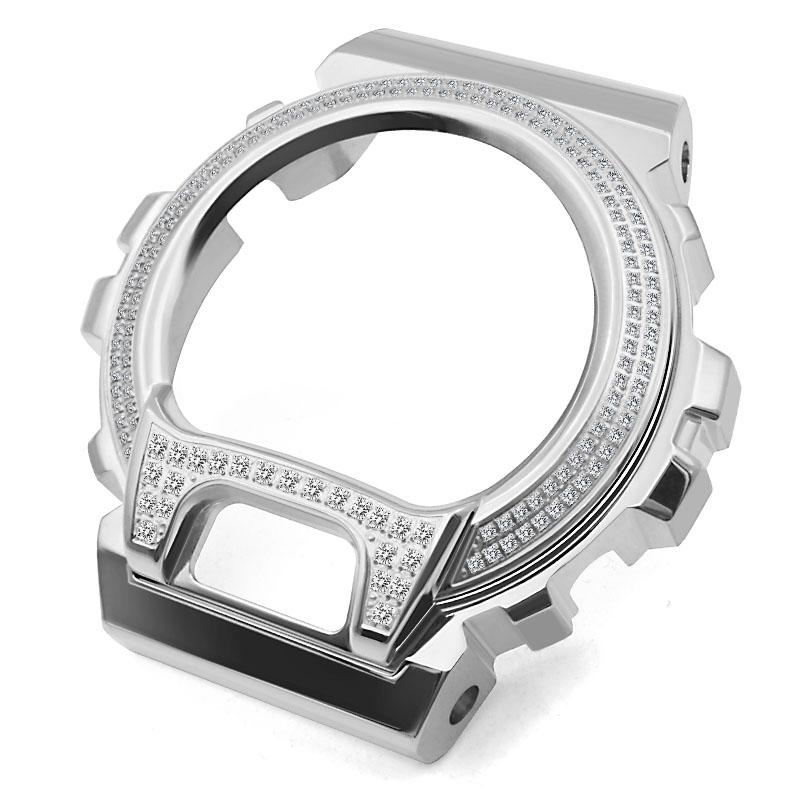 DW6900 Mod Kit metal case strap for Casio G-SHOCK DW-6900 modified stainless steel bezel diamond case bracelet watch accessories