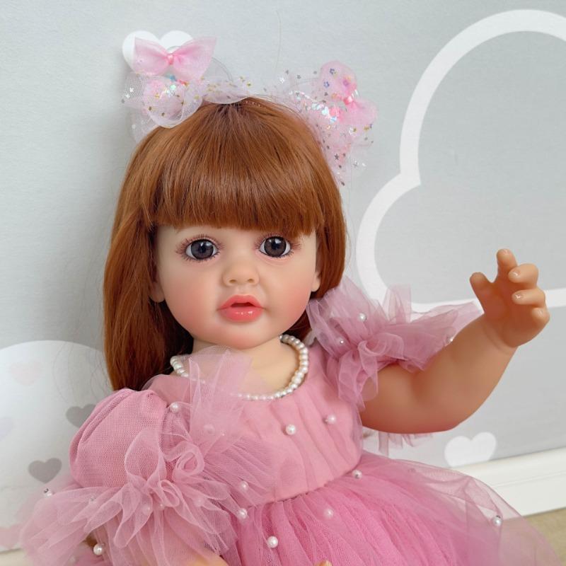 Lifelike 55cm Full Silicone Body Reborn Baby Doll Betty So Truly Like Toddler Baby Dolls for Girls Straight Leg Standing Reborn Boneca Menina Kid Gift
