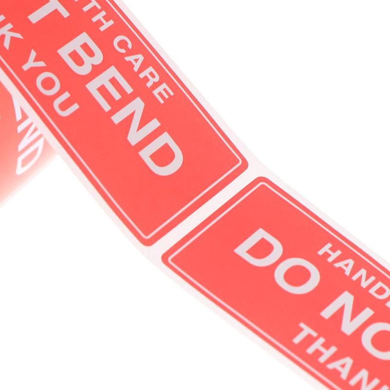 250Pcs Fragile Warning Stickers Handle With Care Do Not Bend Sign Package Decal