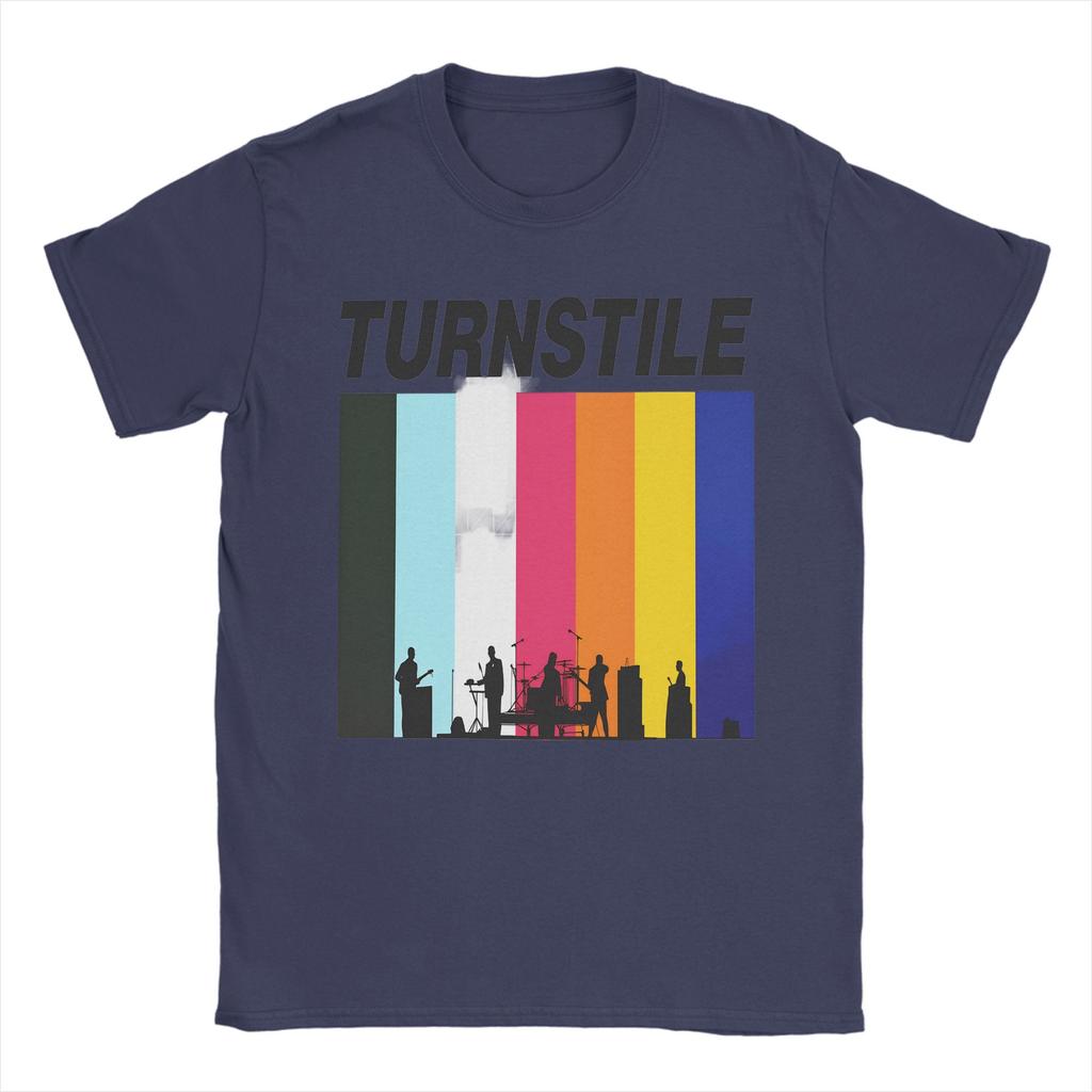 Turnstile DOUBLE RAINBOW T Shirt for Men Cotton Leisure T-Shirts Crewneck Tees Short Sleeve Clothes Gift Idea