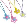 Resin Flower Charm Neckchain Colorful Clavicle Chain Accessory for Fashion Lover