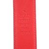 Ausgezeichneter GUCCI Gürtel Sima Quadratische Schnalle Dornschließe Rotes Leder Herren 429028 Gebraucht