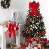 Large Size Christmas Tree Bow DIY Wreath Bow Home Decoration Red Velvet Bow  Wedding