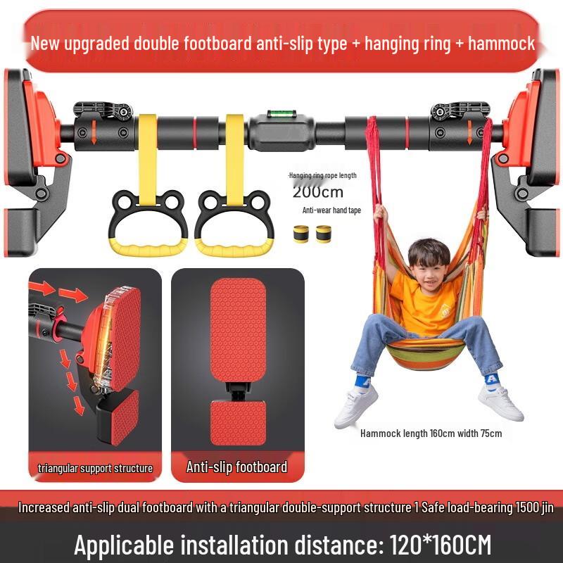 Bară de tracțiuni Zebian Îmbunătățită cu Suport Dublu, Fără Găurire