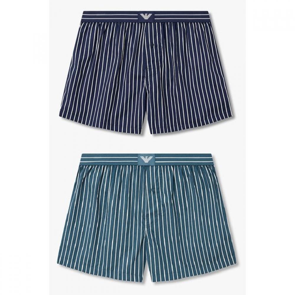 Emporio Armani Men S Eagle Patch Trunk Set With Bold Stripe S(95)