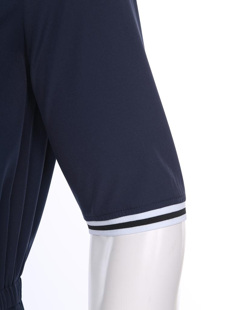 Mono Adaptativo con Cremallera para Hombre Cuello Redondo Media Manga Cintura Elástica Cremallera Trasera Invisible Bolsillo con Solapa Fácil de Poner
