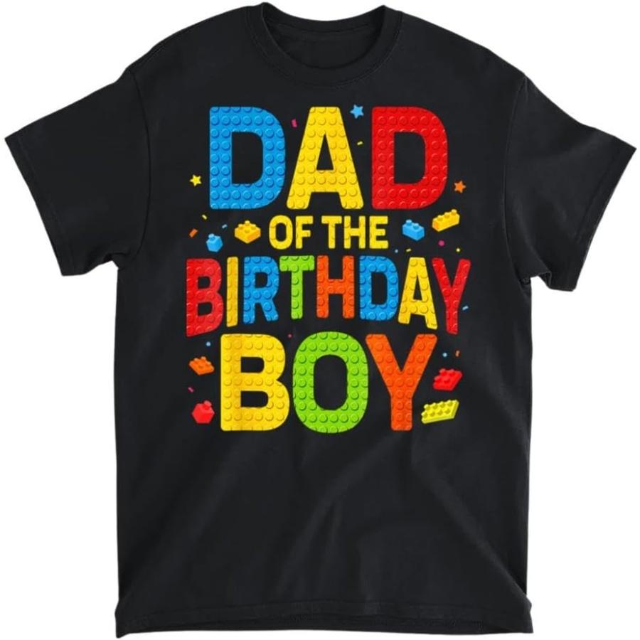 

Birthday Party Dad of The Birthday Boy Shirt Building Block T-Shirt, Tank Top, Long Sleeve Shirt, Sweatshirt, Hoodie Men Women Kids Made in Canada XXXXXL різнокольоровий