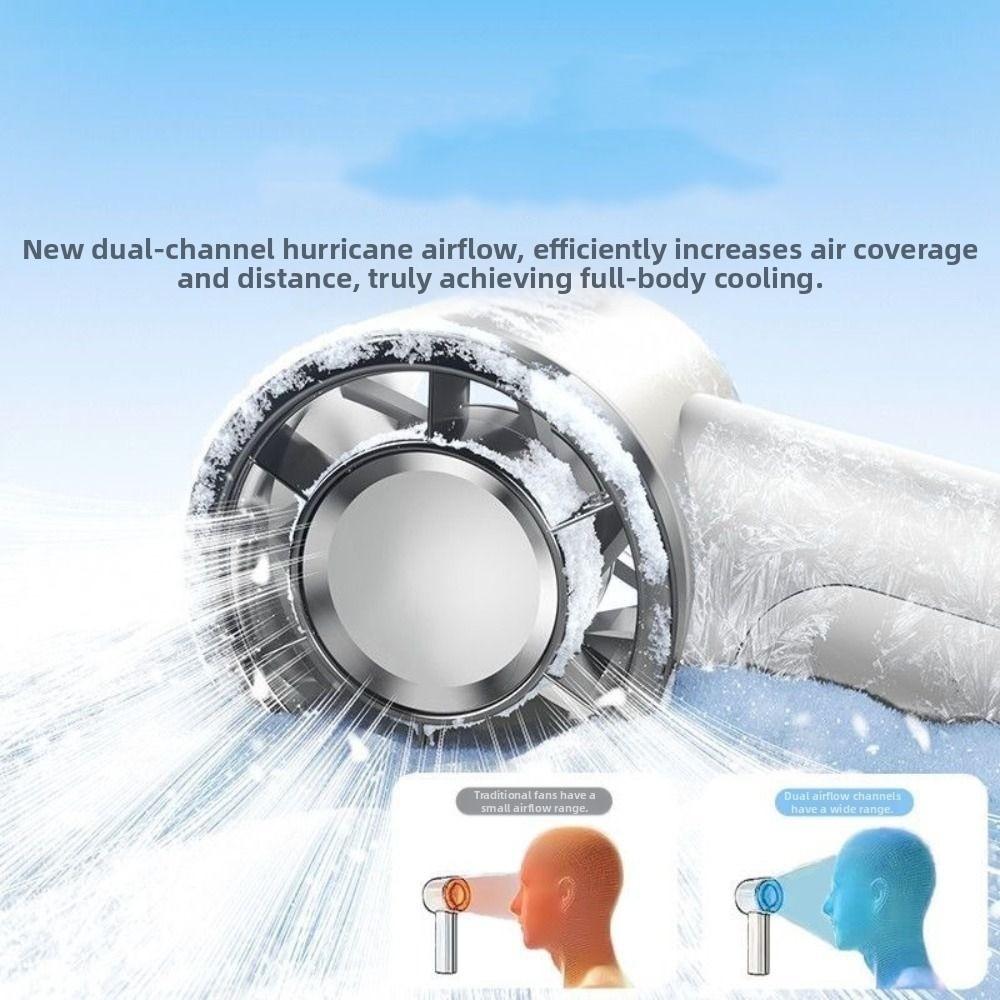 Waterproof Handheld Fan High-speed Turbo Fan Air Cooler USB Rechargeable Fan  Travel