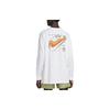 Nike Sportswear Logo Print Round Neck Long Sleeve T-Shirt Men Tops White FD1311-100