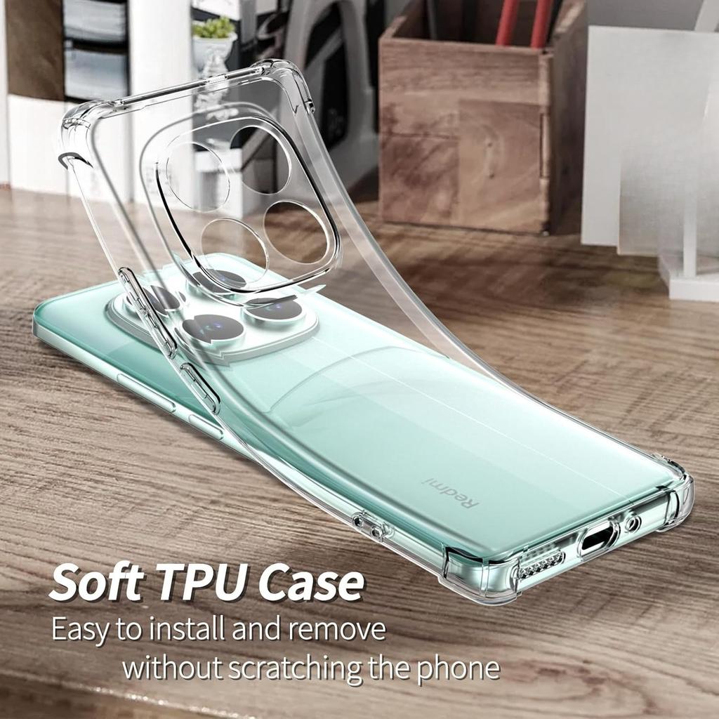 Clear Funda for Xiaomi Redmi Note 14 Pro 15 Pro Plus 5G Case Ultra Thin HD Transparent Soft Cover Protection Capa
