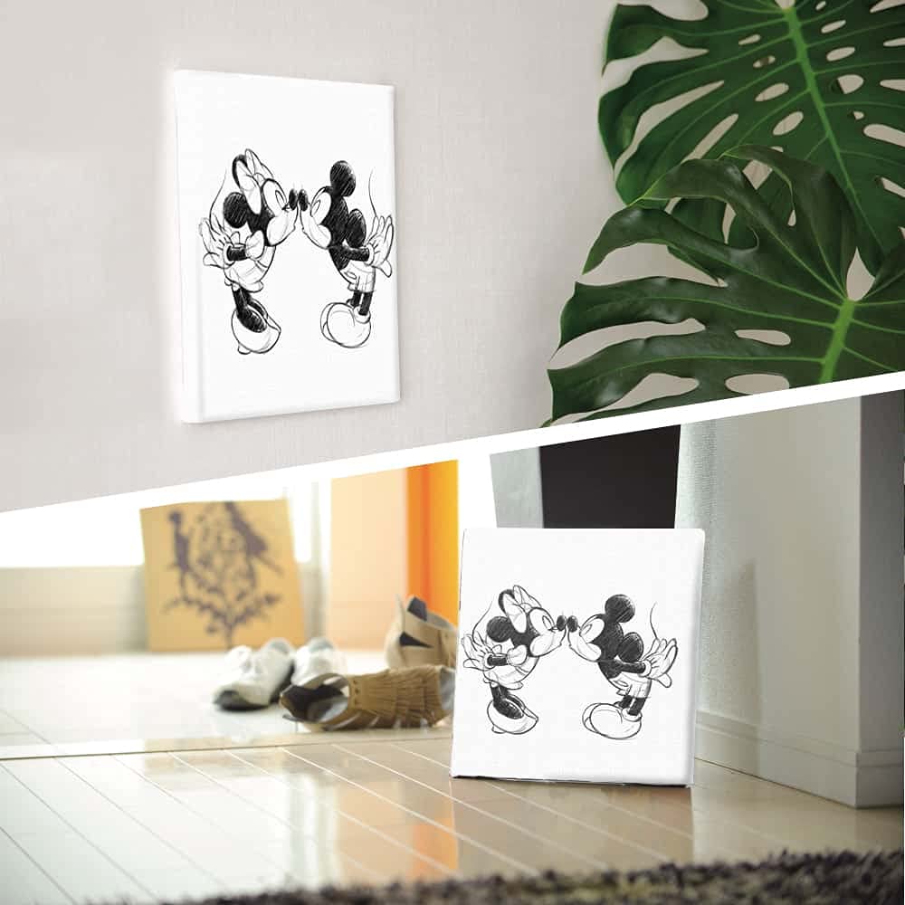 Disney Mickey Mouse Art 15cm X Made In Stylish Interior Living Room Minnie Mouse Monochrome Fabric Panel, 15cm, Small, Japan, Poster, Decor, Decor,