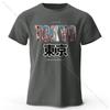Summer Round Neck 3D Tokyo Printed Top Fashionable Casual Short Sleeved Children's Boy T-shirts