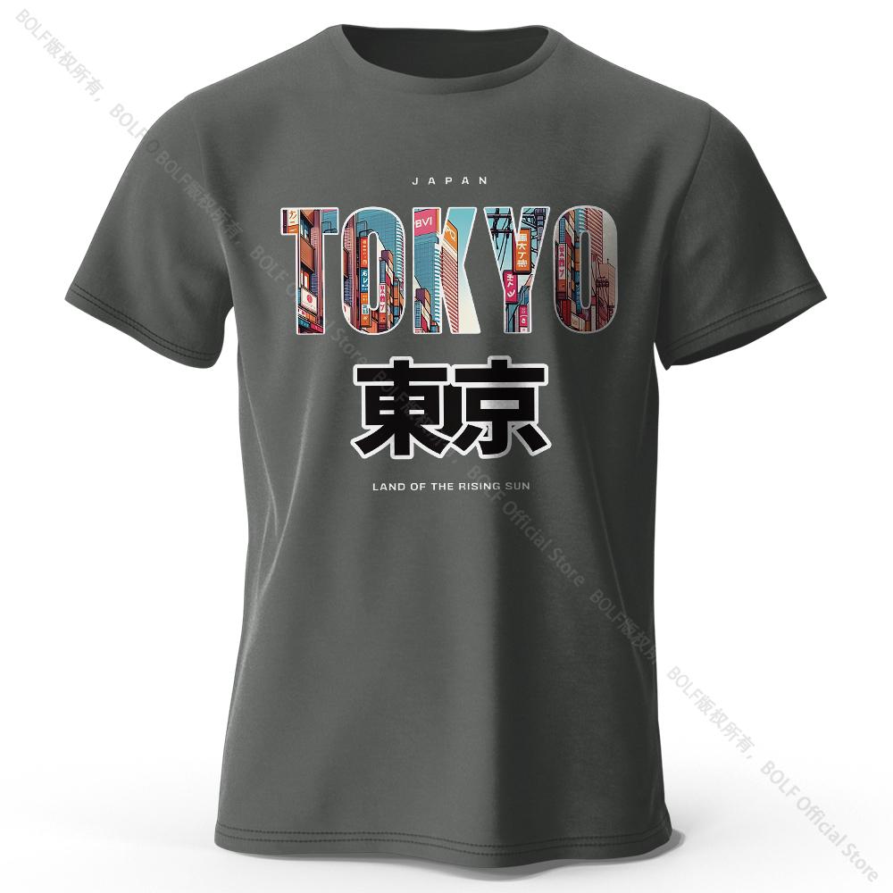 Summer Round Neck 3D Tokyo Printed Top Fashionable Casual Short Sleeved Children's Boy T-shirts