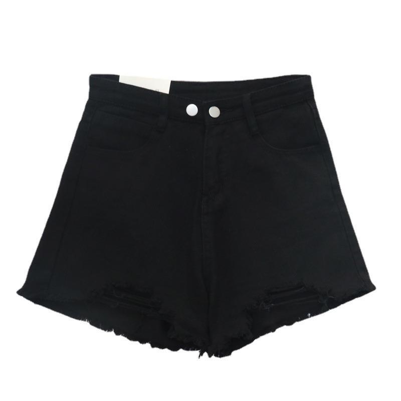 Denim Shorts Women's New Summer Thin Ripped Wide-leg Hot Pants Loose Babes High Waist and Thin