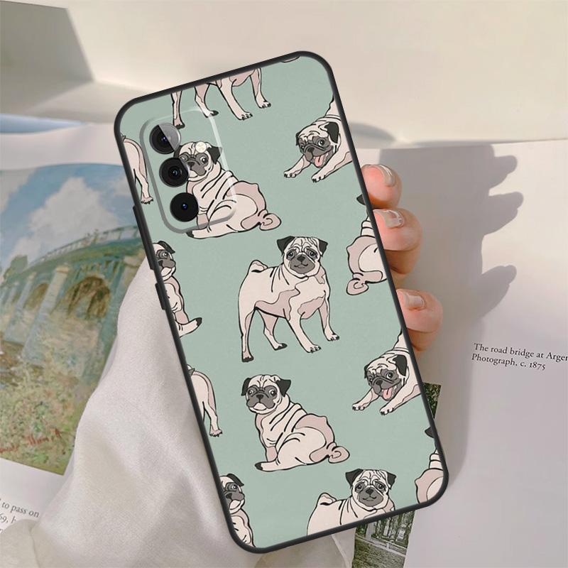 Cute Pug Dog Case For Samsung Galaxy A52 A32 A12 A22 A16 A26 A36 A56 A06 A55 A35 A15 A54 A34 A14 A13 A53