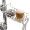 Kitchen Space Aluminum Sink Drain Rack Sponge Storage Faucet Holder Soap Drainer Shelf Basket Organizer Bathroom Accessories