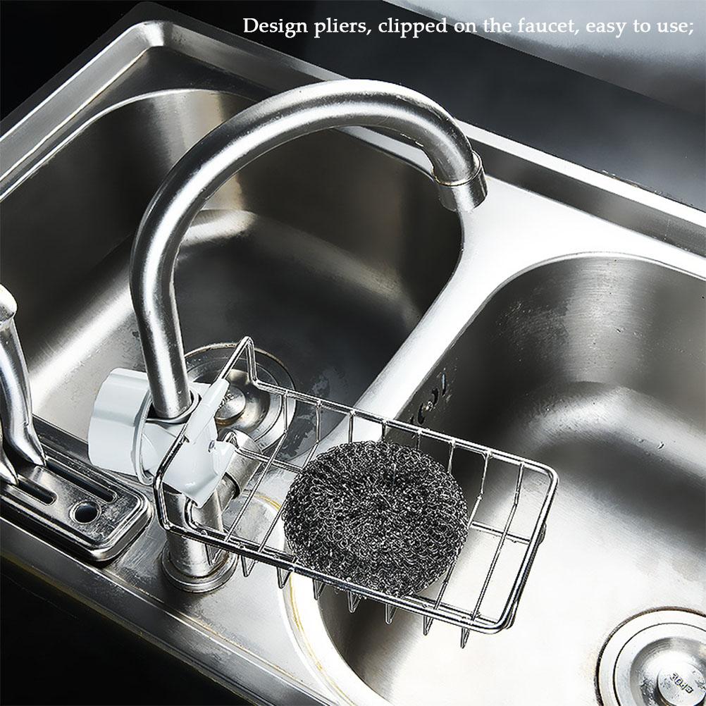 Stainless Steel Faucet Hanging Sink Storage Rack for Bathroom Kitchen