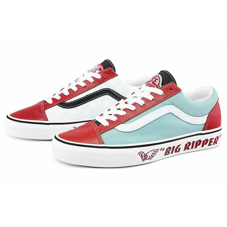 SE Bikes x Vans Style 36 Big Ripper - Červená Reflexní Unisex Tenisky Modré VN0A54F64Y7