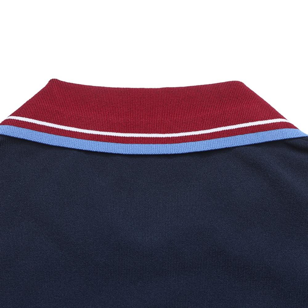 Fila Moda Patrimonial Simples Clássico Retrô Casual Versátil Confortável Ajustado Tricô Manga Curta Suéter Tops Femininos Azul Cigarro F11W628415FDB