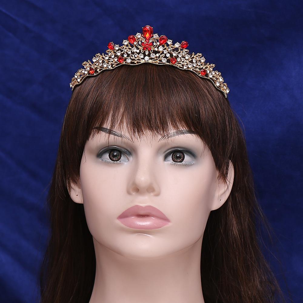 Bridal Tiara Baroque Rhinestone Simple Crystal Tiara Bridal Party Small Crown Wedding Hair Accessories