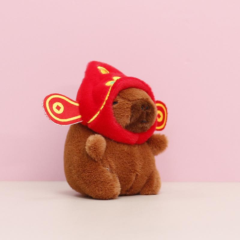 Capybara Plush Toy - Cute Rodent Doll Gift with Mini Pendant