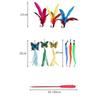 11pcs/set Feather Cat  Toys Colorful Feather Cat Teaser Exerciser Cat Wand Interactive Tools
