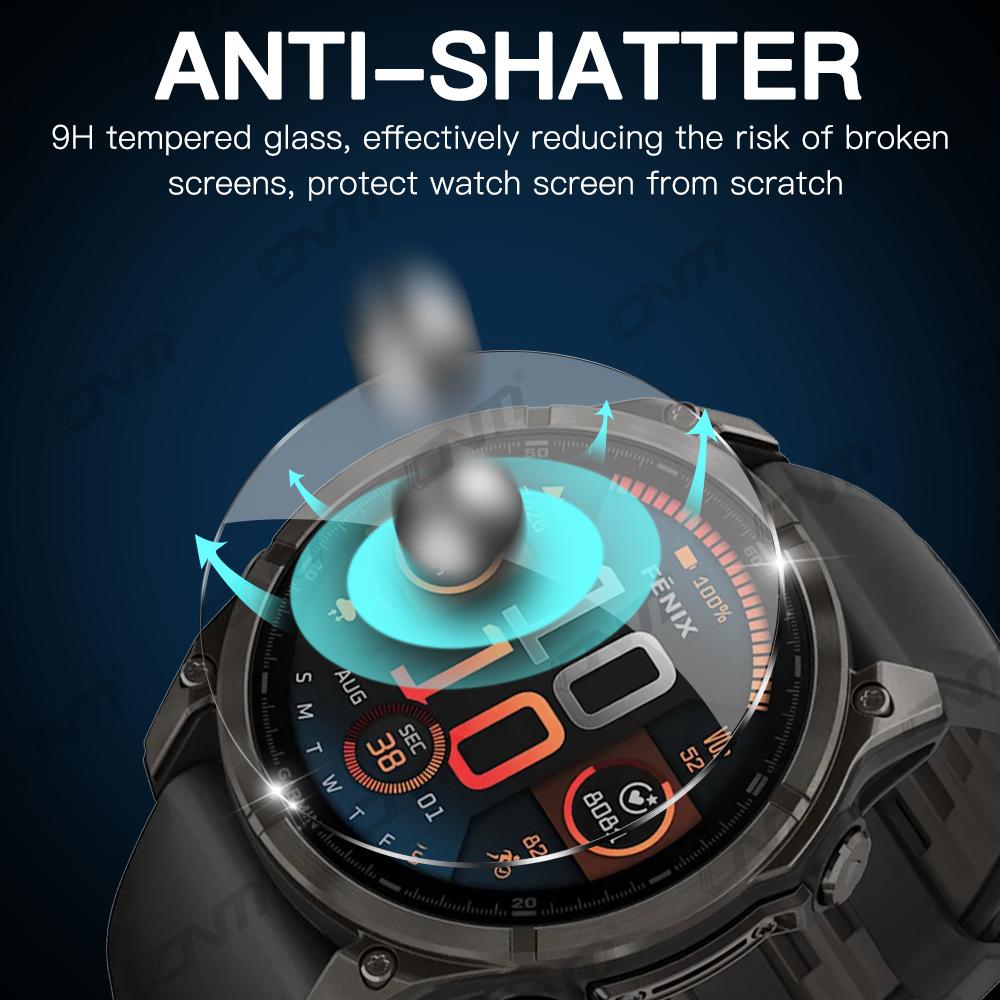 10ks Ochranná fólie na displej pro Garmin Fenix 8 43mm/47mm/51mm AMOLED Solar proti poškrábání Tvrzené sklo Příslušenství Fenix 8