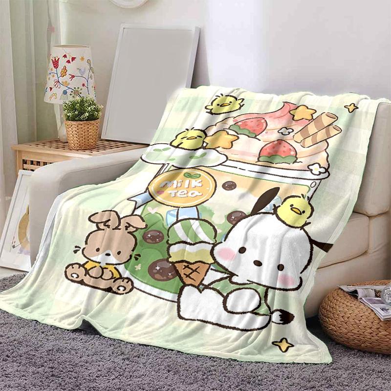 1pc Dessert Pochacco Blanket, Home Decorative Throw Blanket for All Seasons, Living Room, Travel, Camping, Car Blankets, Beach, Office Naps, Perfect G