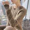 Retro Button Asymmetrical Wool Cardigan Women's Autumn and Winter New Fashion Versatile Top