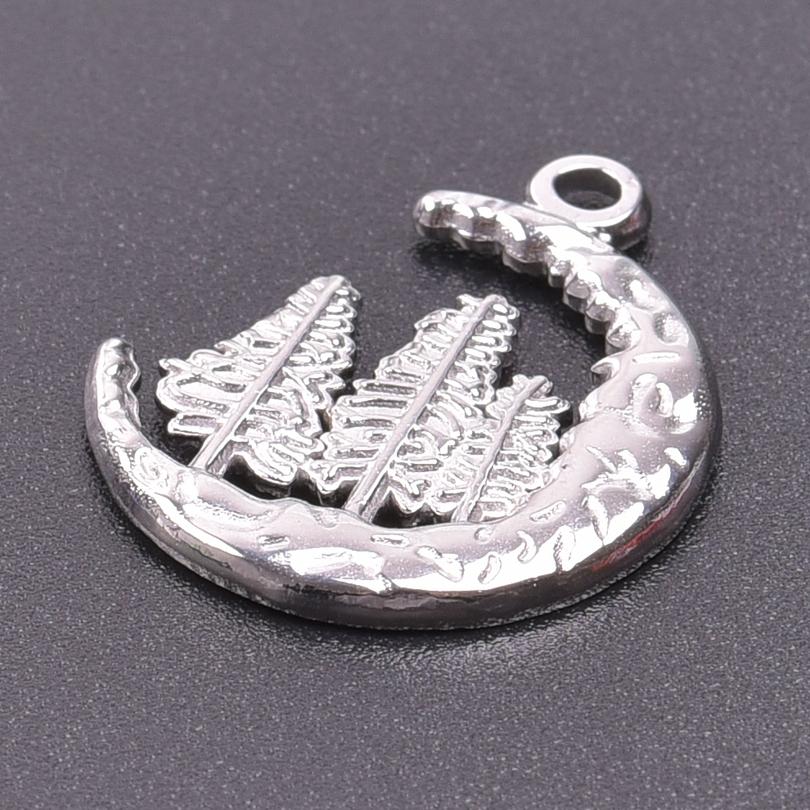 

5pcs/Lot Plant Accessories Tree Of Life Charms For Jewelry Making No Fade Stainless Steel Charm Pendants DIY Necklace Brace