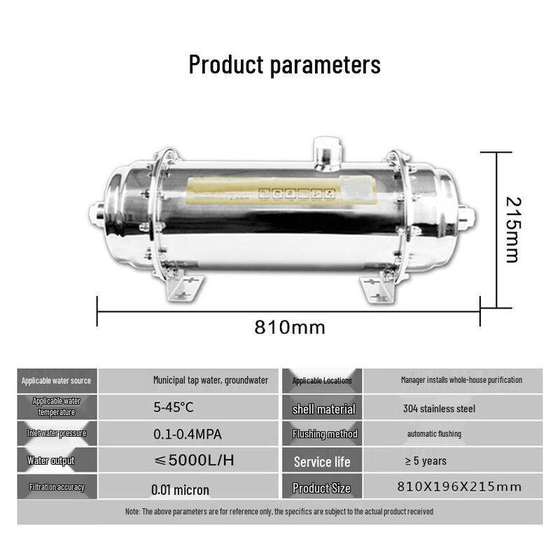 MINXI 304 Stainless Steel Ultrafiltration Central Water Purifier