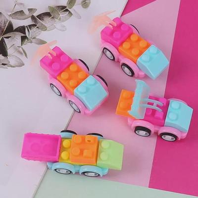 Popular Cartoon Mini Puzzle Car Assembly Blocks for Early Education and Kindergarten Gifts