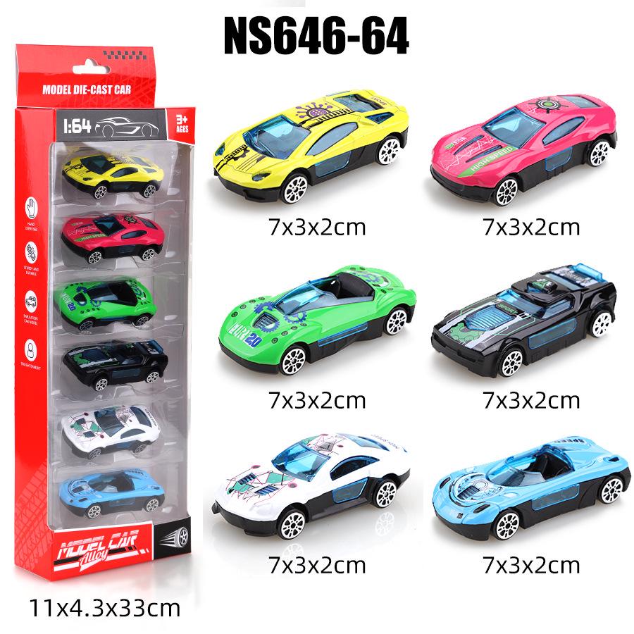 1:64 Alloy Toy Car Racing & Police Model Set for Kids