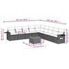 VidaXL Garden Lounge Set with Cushions 10 Pcs, Patio Sofas, Patio Furniture Set, Outdoor Furniture, Beige 3224610