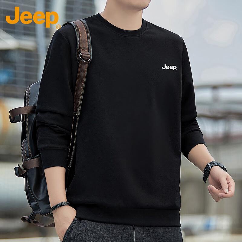Jeep Men's Round Neck Loose Fit Sweatshirt
