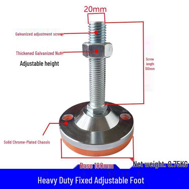 Adjustable M20 Heavy-Duty Shock-Absorbing Foot Pad for Engraving Machine Presses