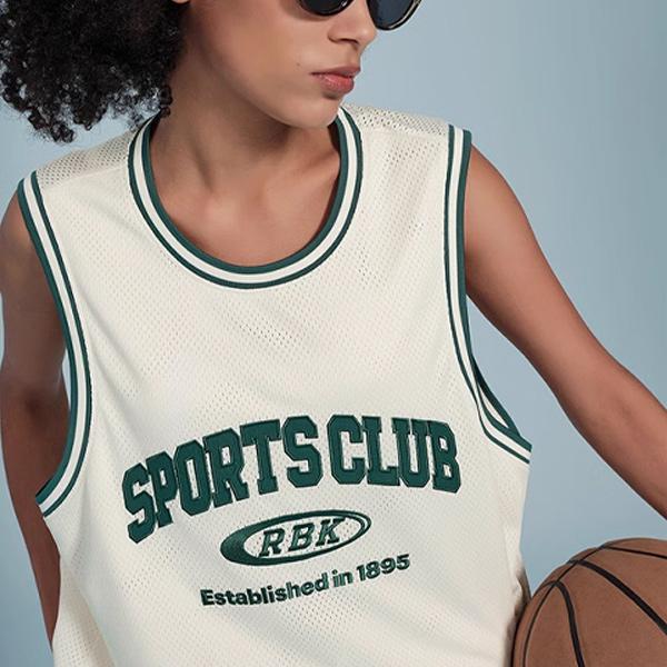 Reebok Tank Letter Embroidery Vintage Color Block Logo Sports Casual Crew Neck Pullover Vest Unisex Tops White 24SRC423UGW2