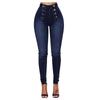Summer Women's Button Slim Front And Back Pocket Zipper Design Leggings Leg Work Pants Denim Trousers