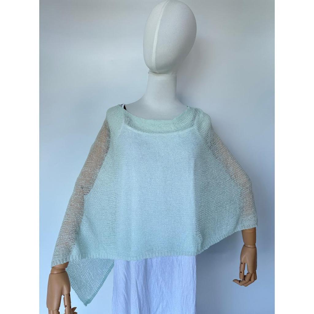 Mehrfach tragbarer offener Strick-Poncho-Schal mit Camisole