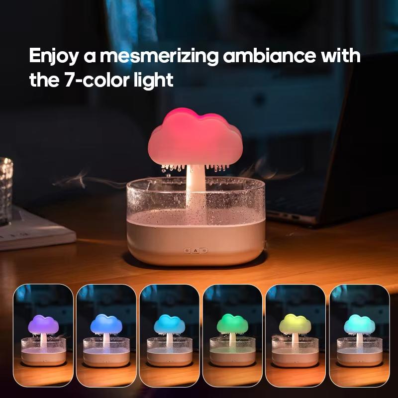 Rain Clouds Diffuser Zen Raindrops Air Humidifier Essential Oil Diffuser USB Desktop Ultrasonic Sprayer Diffuser Aromatherapy
