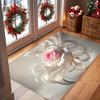1Pcs Anti Fatigue Kitchen Rugs  Elegant Pink RoseWaterproof Non-Slip Thick Cushioned Kitchen Mat Heavy Duty Comfort Standing Mat for Kitchen