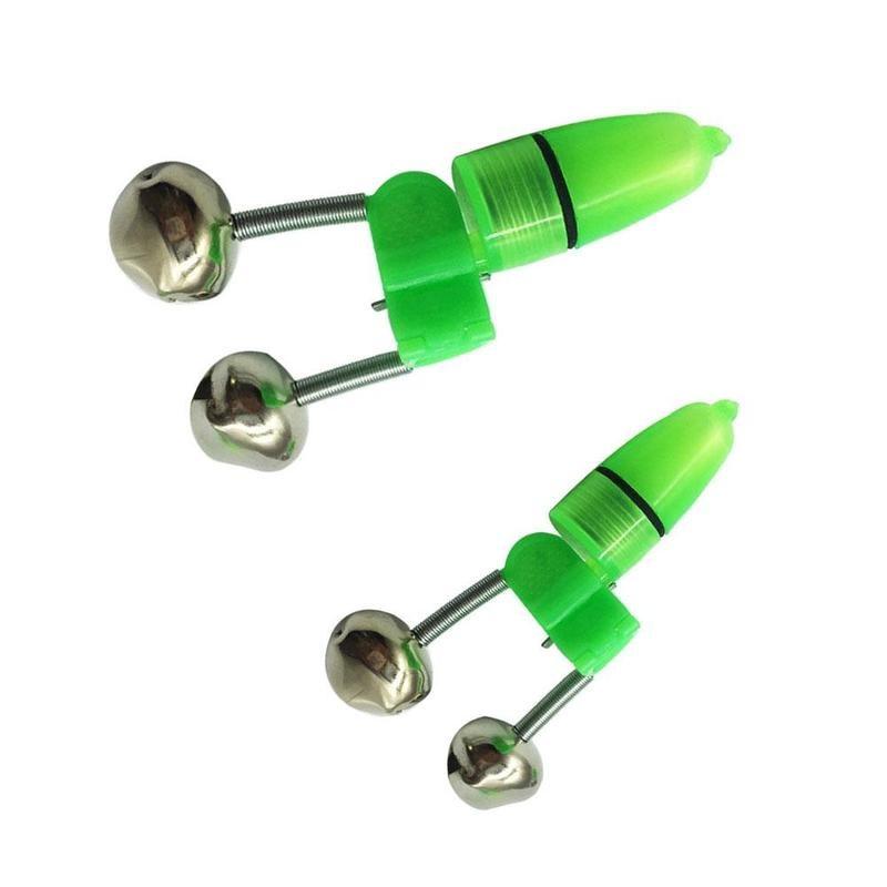 3 יחידות אור LED פעמונים תאומים קליפס טיפ על אזעקת נשיכה מוט דיג דגים