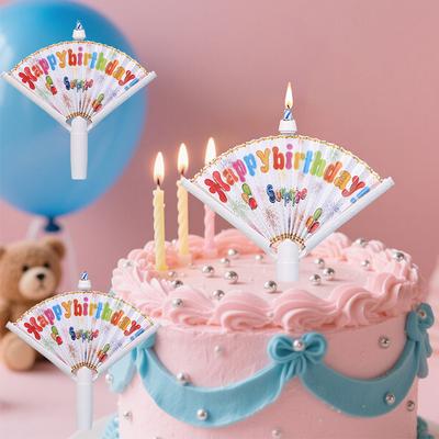 1/2/3 Stück Überraschungsfächer Geburtstagskerze Kinder Happy Birthday Party DIY Dekoration Kuchenaufsatz Kerzen Zubehör Junge Mädchen Gastgeschenke Geschenk