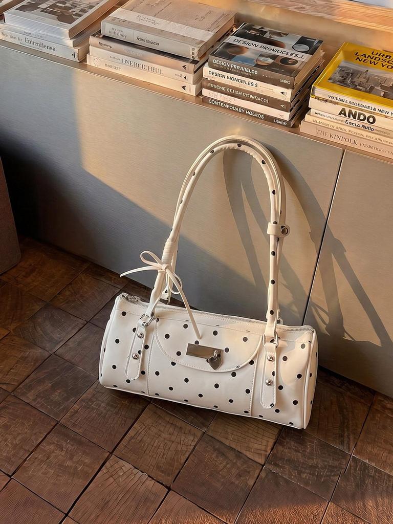 2026 Women's Polka Dot Shoulder Bag: Korean Style, Boston Commuter Bag