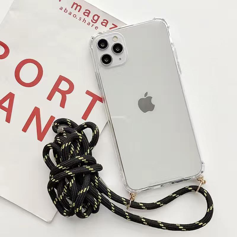 Necklace Crossbody Lanyard With Strap Case For Vivo V40 Pro V40 SE V40 Lite Shockproof Transparent Soft Cord Phone Cover Fundas