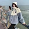 Women's Autumn  Winter Fashion Trend Fleece Lined Thickened Warm Half High Collar Coat