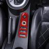 Real Soft Carbon Fiber Car Gear Shift Panel Door Lock Button Switch Frame Trim Sticker For SEAT Leon MK2 Altea 2005-2012