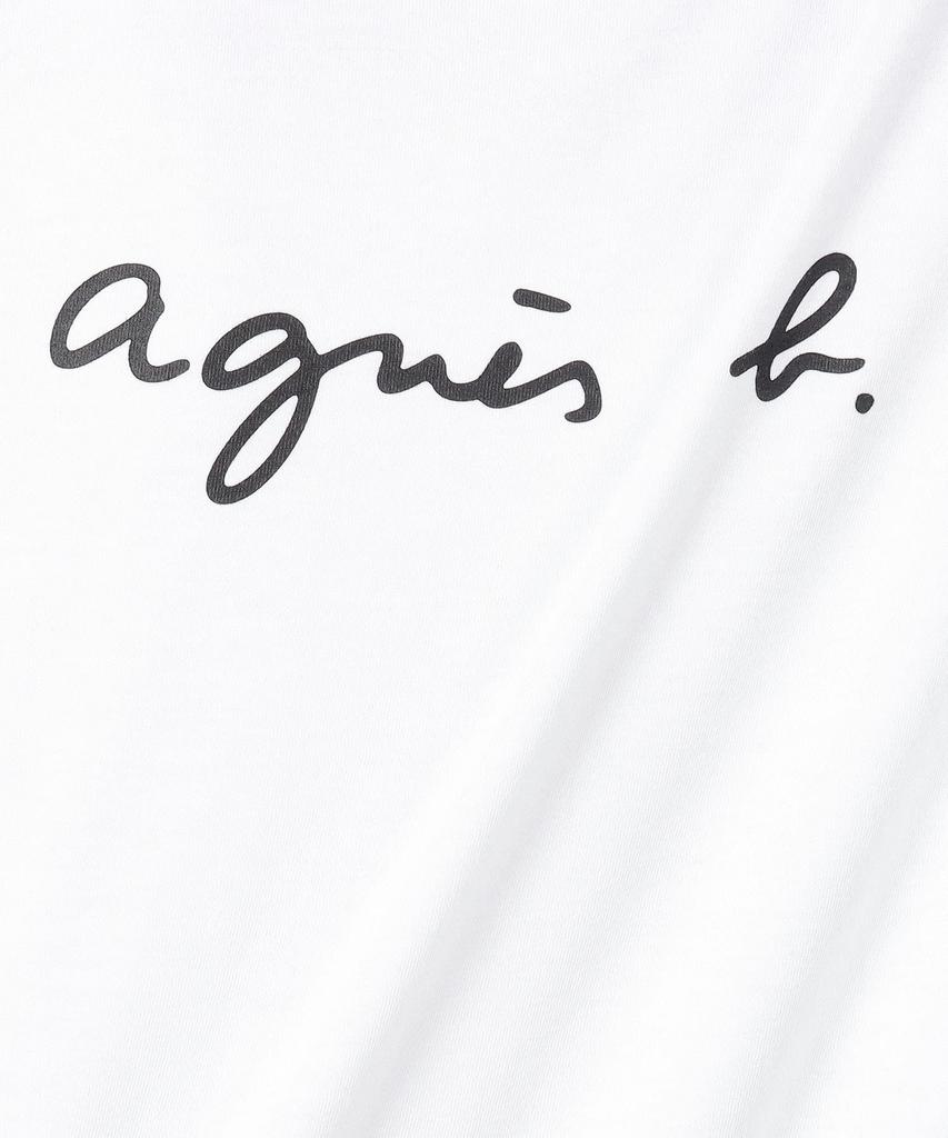 Logo long size white [Agnes b.] T-shirt, sleeves, S137, TS, women's, 0330S137, 3,
