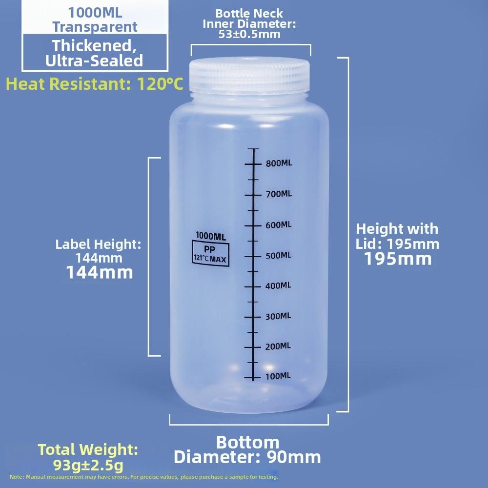 Transparente Laborflasche 30-1000ml Lagerflasche Weithals Reagenzflasche Für Labore
