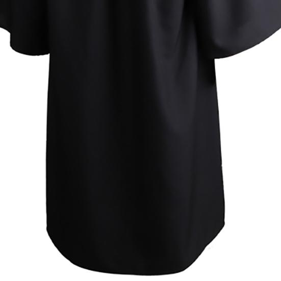 Toque et Robe de Diplôme Couleur Unie Fermeture Éclair Unisexe Mat Lâche Bachelor Cap Robe pour Adulte